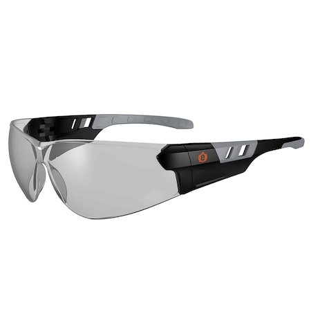 Ergodyne SAGA, Safety Glasses, Anti-Fog, Indoor/Outdoor Lens, Matte Black Frame, Frameless SAGA-AF